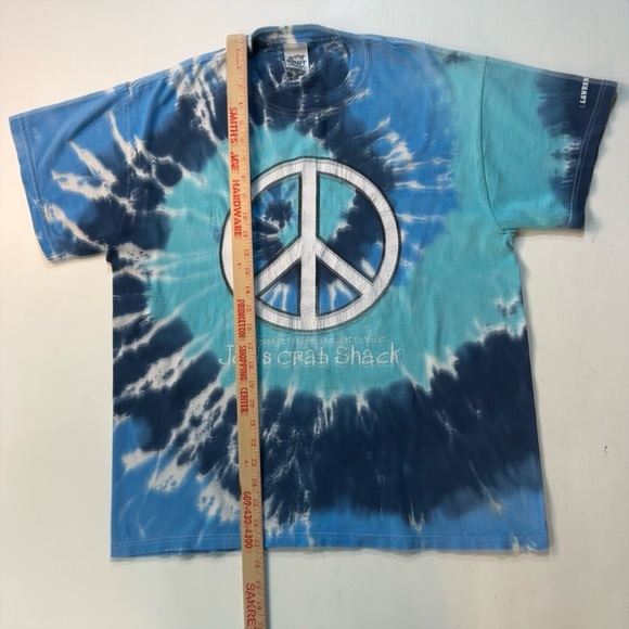 Vintage Joe's Stuff Crab Shack T-shirt Tee Tie Dye Peace Love & Crabs La… - Picture 7 of 12
